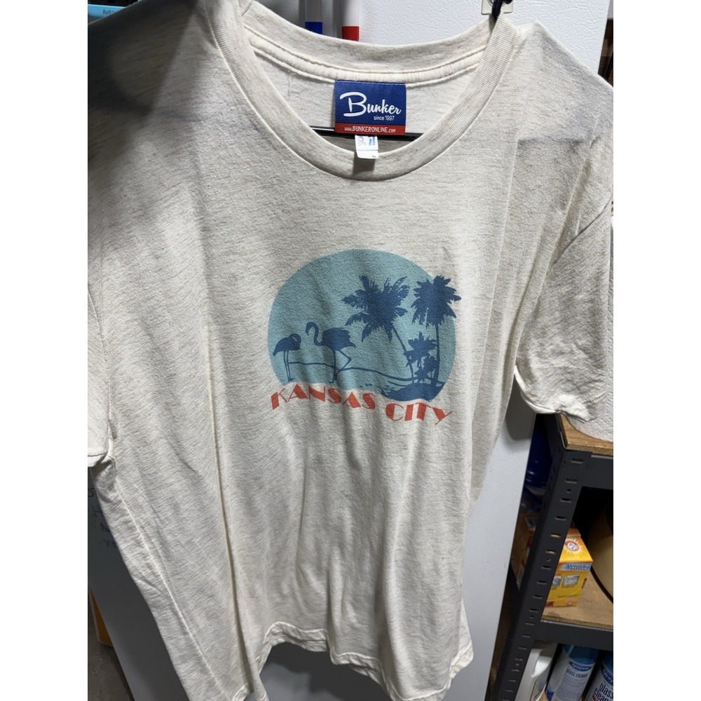 Vtg Bunker Kansas City Gray XL T Shirt